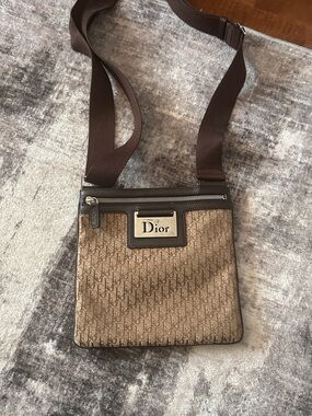 Brown Dior canvas trotter bag vintage